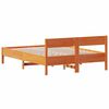 vidaXL Letto senza Materasso Marrone Cera 135x190 cm in Legno di Pino