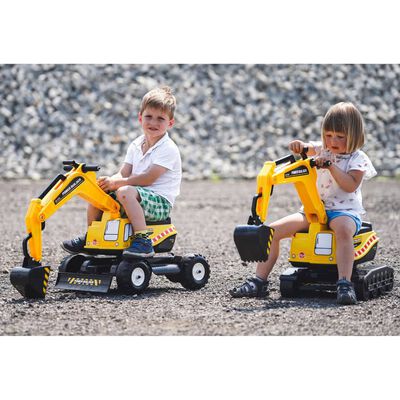 FALK Escavatore Cavalcabile per Bambini Power Builder Giallo