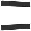 vidaXL Mobili Porta TV 4 pz Neri 100x30x30 cm in Legno Multistrato