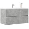 vidaXL Mobile Lavabo Grigio Cemento 90x38,5x45 cm in Legno Multistrato