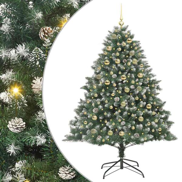 vidaXL Albero di Natale artificiale Verde 126 x 126 x 180 cm