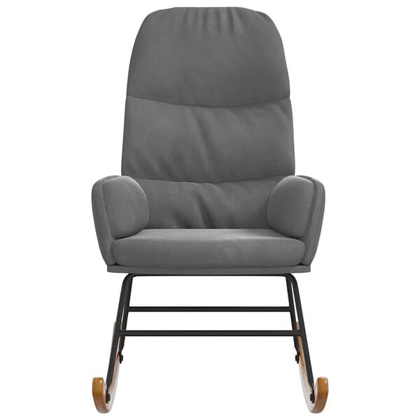 vidaXL Sedia da Pranzo Grigio Scuro in Velluto