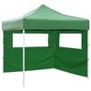 vidaXL Tenda Pieghevole con 2 Pareti 3x3 m Verde