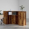 vidaXL Banco Reception Legno Antico 180x50x103,5 cm Legno Multistrato