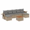 vidaXL Set Divano da Giardino 8 pz con Cuscini Beige Misto Polyrattan