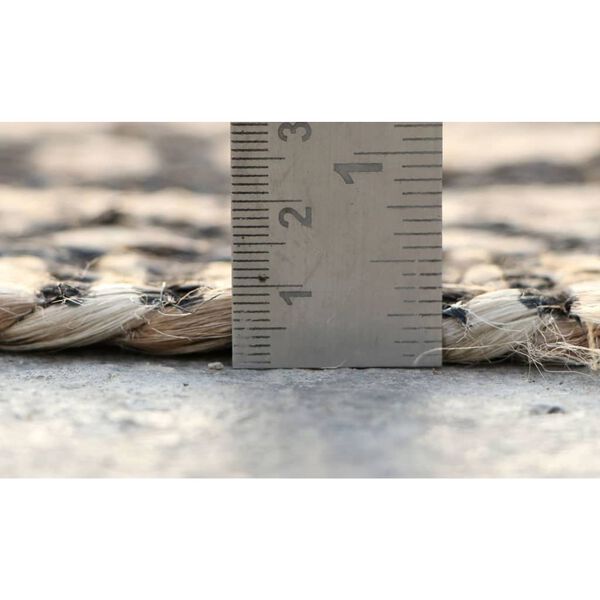 Dutch Lifestyle Tappeto Jaipur Classic 150 cm Rotondo Beige e Nero