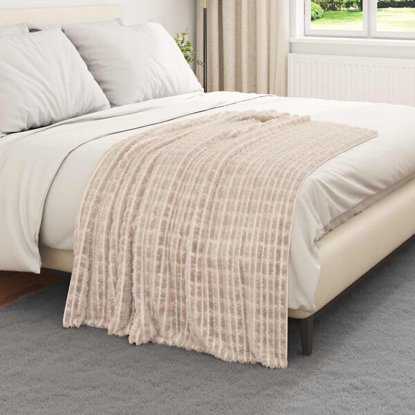 vidaXL Coperte da Pile 6 pcs Beige 150 x 130 cm Panno
