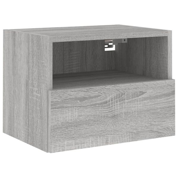 vidaXL Mobile TV Parete Grigio Sonoma 40x30x30 cm in Legno Multistrato