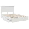 vidaXL Letto con Contenitore Bianco 160 x 200 cm Legno multistrato