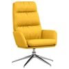 vidaXL Sedia Rilassante Giallo Senape in Tessuto
