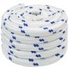vidaXL Corda multiuso 30 mm 10 m Bianco e Blu PP