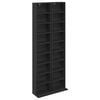 vidaXL Mobile per CD 2 pz Rovere Nero 33 x 23,5 x 175 cm