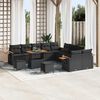 vidaXL Set Divano da Giardino con cuscino 13 pcs Nero