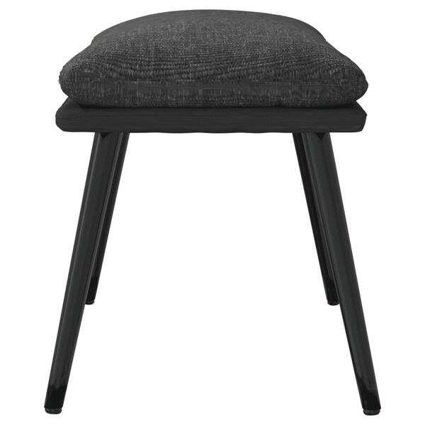 vidaXL Sgabello Grigio Scuro 45x29,5x35 cm in Tessuto e Similpelle