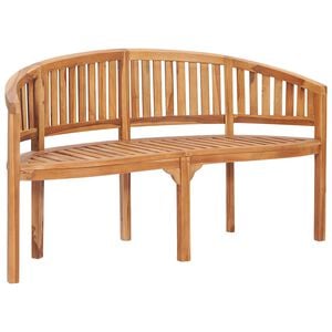 vidaXL Panchina a Banana 151 cm in Legno Massello di Teak