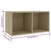 vidaXL Mobili TV 2 pz Rovere Sonoma 72x35x36,5 cm in Legno Multistrato