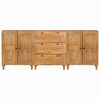 vidaXL Credenza 3 pcs Marrone 60 x 33 x 75 cm legno massello di mango