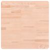 vidaXL Piano per Tavolo 50x50x4 cm Quadrato Legno Massello di Faggio