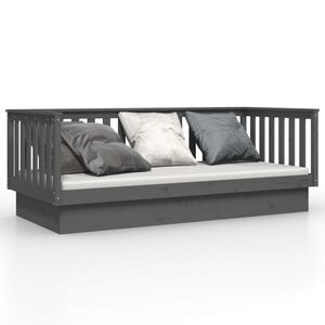 vidaXL Dormeuse Grigia 80x200 cm in Legno Massello di Pino