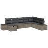 vidaXL Set Divano da Giardino 8 pz Grigio polyrattan
