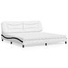 vidaXL Letto con Materasso Hvar Bianco e Nero 200x200cm in Similpelle