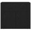 vidaXL Credenza Rovere Nero 80 x 33 x 70 cm Legno multistrato