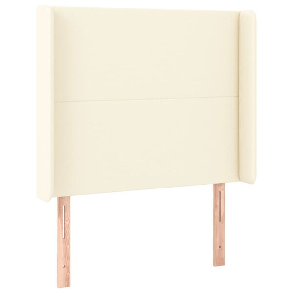 vidaXL Testiera ad Orecchio Crema 103x16x118/128 cm in Similpelle