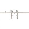 vidaXL Kit Binari Porta Scorrevole 183cm Acciaio Inossidabile Argento