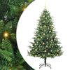 vidaXL Albero di Natale Artificiale Pre-illuminato con Set di Palline