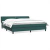 vidaXL Giroletto a Molle con Materassi Verde Scuro 180x220 cm Velluto