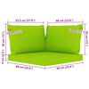 vidaXL Set Divani da Giardino 10 pz con Cuscini Verde Brillante