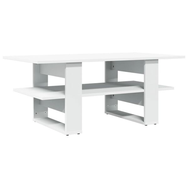 vidaXL Tavolino da Salotto Bianco 102x55x42 cm in Legno Multistrato