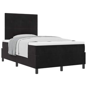 vidaXL Letto a molle con materasso Nero 120 x 190 cm Velluto