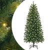 vidaXL Albero di Natale artificiale con 150 LED Verde 150 cm PE e PVC