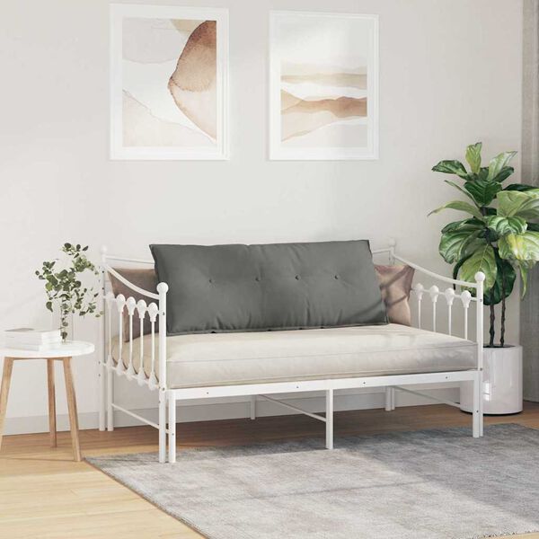 vidaXL Cuscino per Schiena Grigio scuro 120 x 50 cm