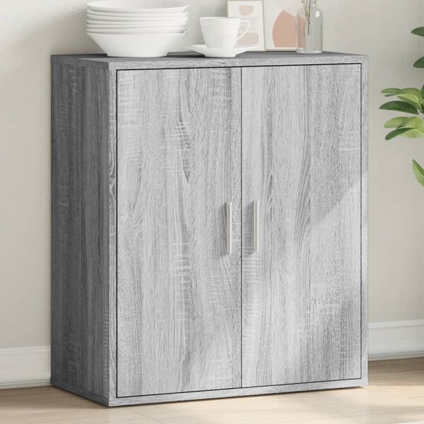 vidaXL Credenza Grigio Sonoma 79x38x80 cm in Legno Multistrato