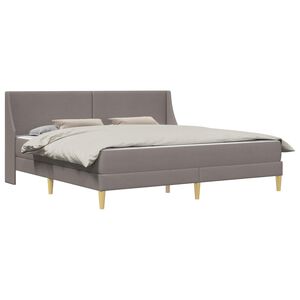 vidaXL Struttura letto con materasso con testiera Poliestere
