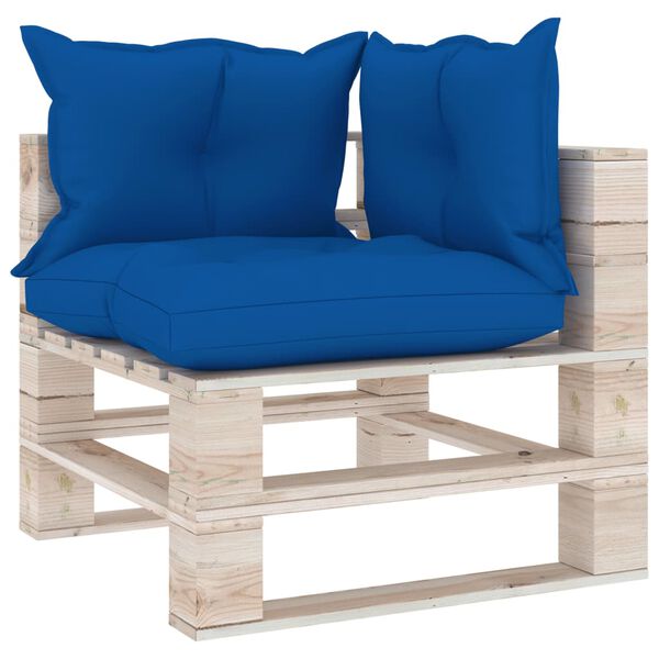 vidaXL Set Salotto Giardino su Pallet Cuscini 6 pz in Legno di Pino