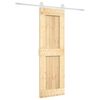 vidaXL Porta scorrevole Naturale e Bianco 70 x 210 cm