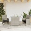 vidaXL Set da Bistr&ograve; 3 pz con Cuscini Grigio Chiaro in Polyrattan