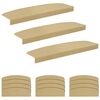 vidaXL Tappeti per scale 15 pz 56 x 17 x 3 cm Beige Poliestere