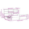 vidaXL Giroletto senza Materasso 180x200 cm in Legno Massello di Pino