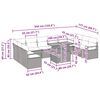 vidaXL Set Divano da Giardino 11 pcs Grigio Poly Rattan