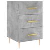 vidaXL Comodino Grigio Cemento 40x40x66 cm in Legno Multistrato