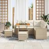 vidaXL Set Divano da Giardino 8 pcs Beige polyrattan