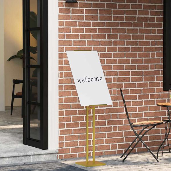 vidaXL Espositori per Fiere Oro 26,5 x 26,5 x 127 cm Acciaio