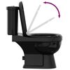vidaXL Toilette con Cisterna Nera