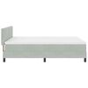vidaXL Letto a molle con materasso Grigio chiaro 140 x 200 cm Velluto