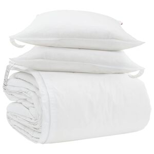 vidaXL Set di Piumoni con cuscino 3 pcs Bianco Piuma d'anatra
