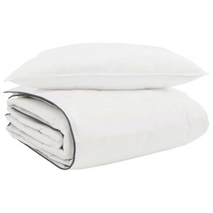 vidaXL Duvet Invernale con cuscino 2 pz Bianco Piuma d'anatra